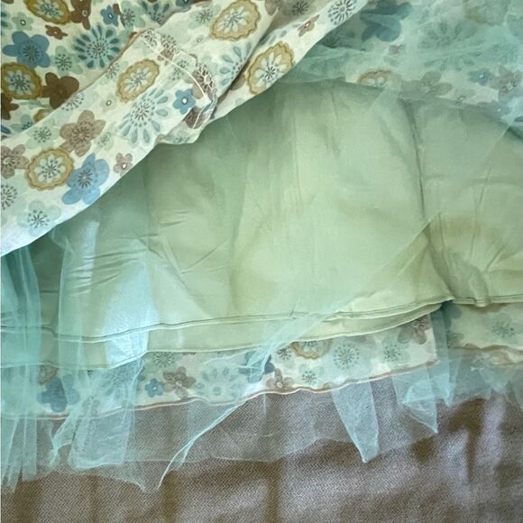 ABS Allen Schwartz a-line floral knee length fully line w tulle skirt sz 8 - Picture 6 of 10